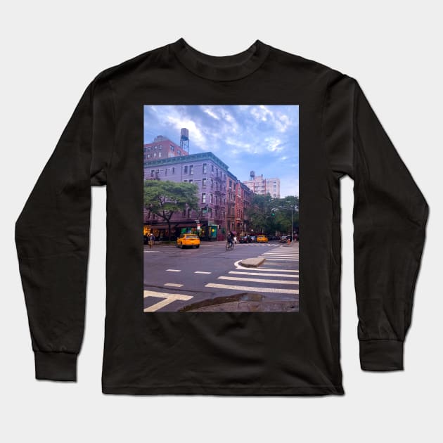 Street Yellow Cab Tank Upper West Side Manhattan NYC Long Sleeve T-Shirt by eleonoraingrid